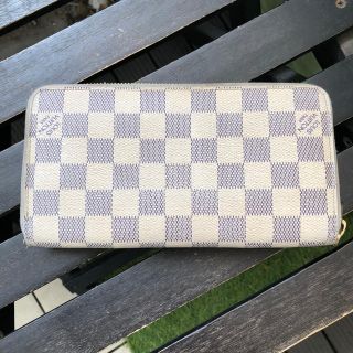 ルイヴィトン(LOUIS VUITTON)のLouis vuitton ルイヴィトン LV ダミエ ファスナー 長財布 白(財布)