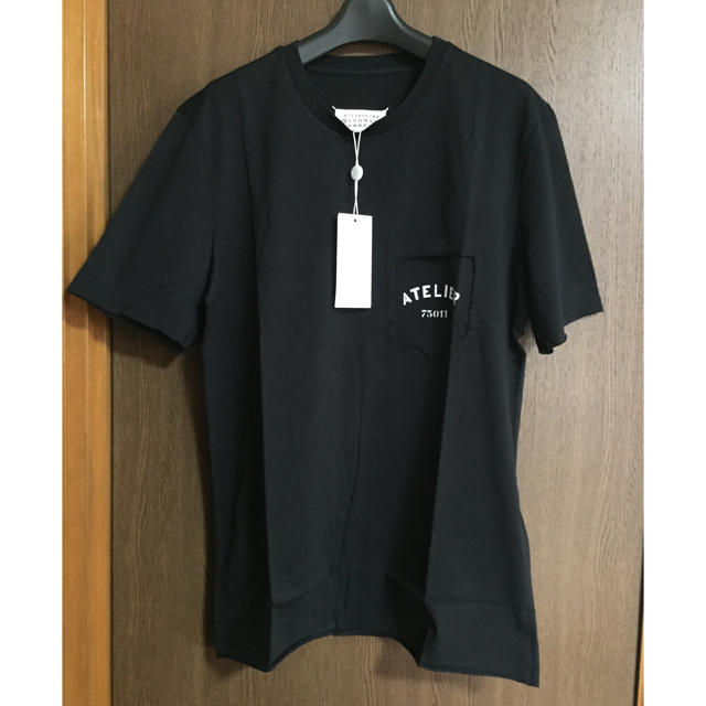 大幅値下黒54新品 マルジェラ ATELIER ロゴ Tシャツ 18SS