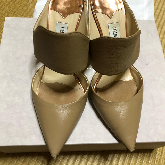 JIMMY CHOO - JIMMY CHOO ベージュレザー デザインミュールの通販 by r's☆shop｜ジミーチュウならラクマ