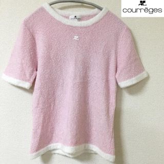 Courreges - 【courreges】半袖ニット (M)ピンク クレージュの通販 by ...