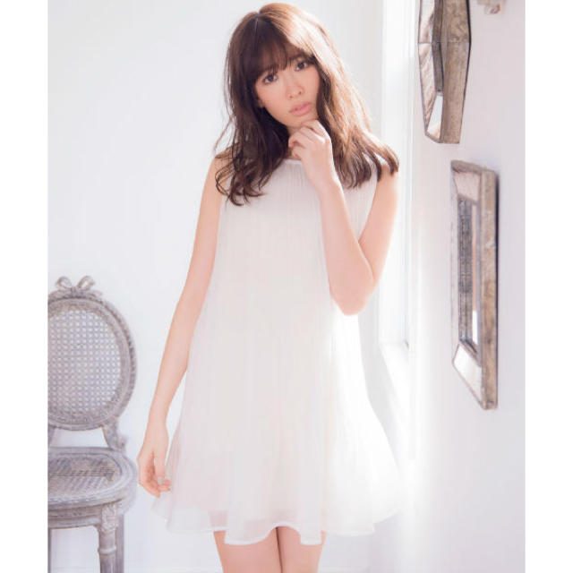 MERCURYDUO(マーキュリーデュオ)の新品♡小嶋陽菜コラボ♡ ランダムプリーツシフォンワンピース♡MERCURYDUO レディースのワンピース(ミニワンピース)の商品写真