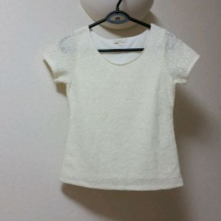 プロポーションボディドレッシング(PROPORTION BODY DRESSING)の花柄レースカットソー ※未使用ですが訳有(カットソー(半袖/袖なし))