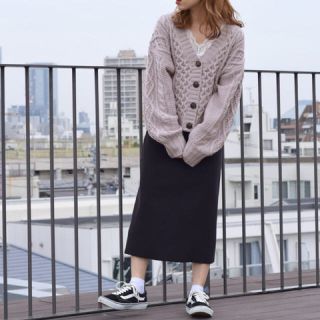 ダブルクローゼット(w closet)のw closet 3Ｇケーブル編み カーディガン(カーディガン)