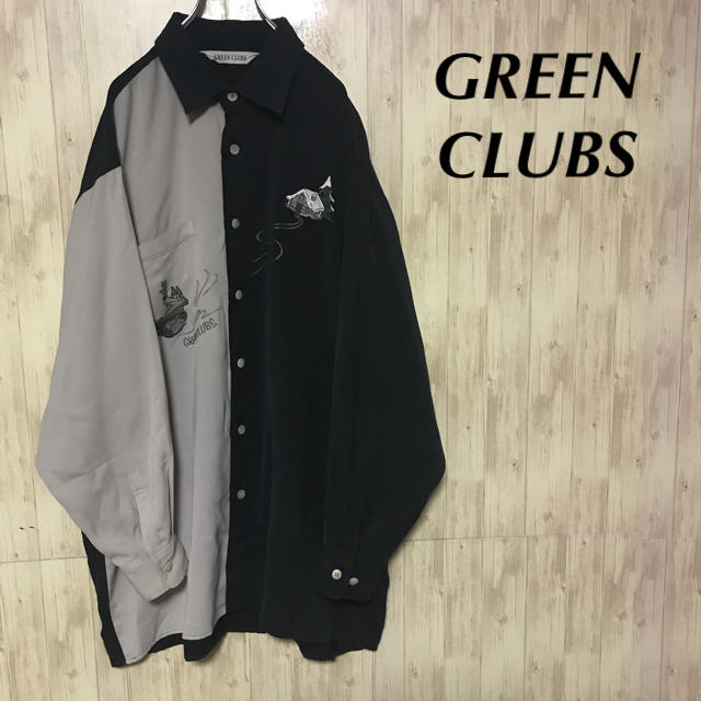 GREEN CLUBS(グリーンクラブ)の美品 GREEN CLUBS バイカラーシャツ  メンズのトップス(シャツ)の商品写真