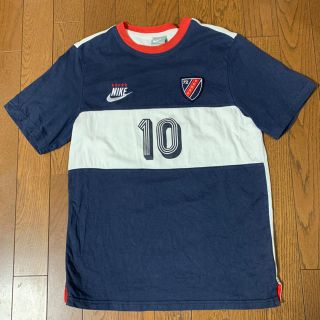 ナイキ(NIKE)のNIKE 160㎝ Ｌ 白 紺 半袖Tシャツ 綿100%(Tシャツ/カットソー)