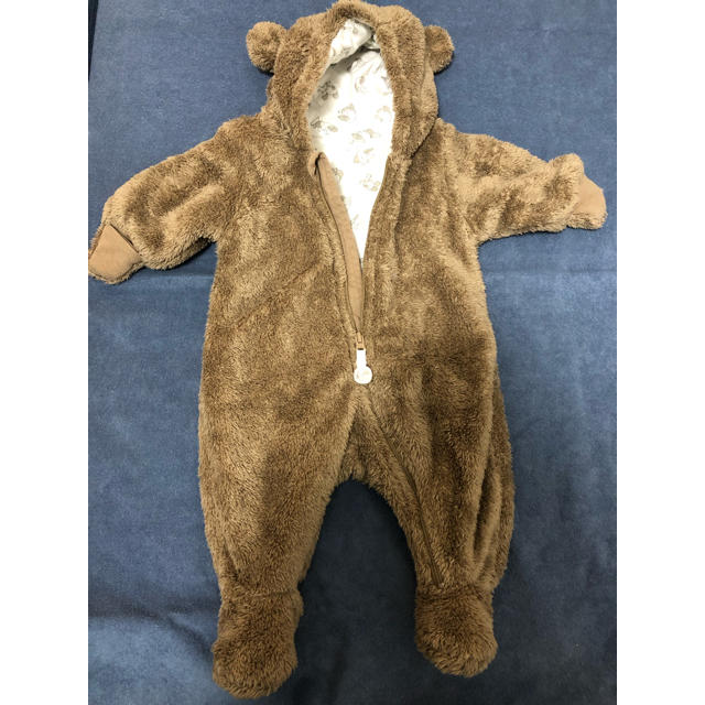 H&M(エイチアンドエム)のH&M 新生児 もこもこクマさんカバーオール キッズ/ベビー/マタニティのベビー服(~85cm)(カバーオール)の商品写真