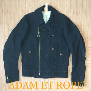 アダムエロぺ(Adam et Rope')の【ADAM ET ROPE'】ライダースジャケット 麻製(ライダースジャケット)