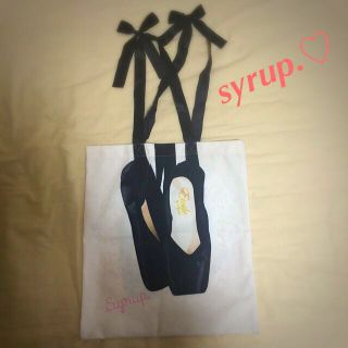 シロップ(syrup.)のSyrup. バレエシューズバッグ 黒(トートバッグ)