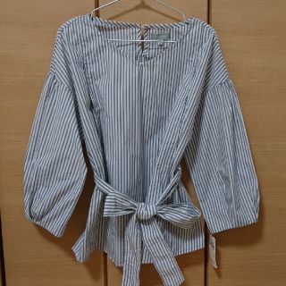 ニシマツヤ(西松屋)の新品 マタニティ 授乳服 ストライプ L(マタニティトップス)