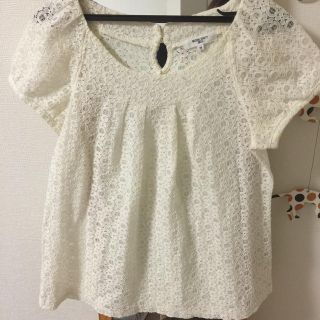 エヌナチュラルビューティーベーシック(N.Natural beauty basic)の【NBB】白レースのブラウス(シャツ/ブラウス(半袖/袖なし))