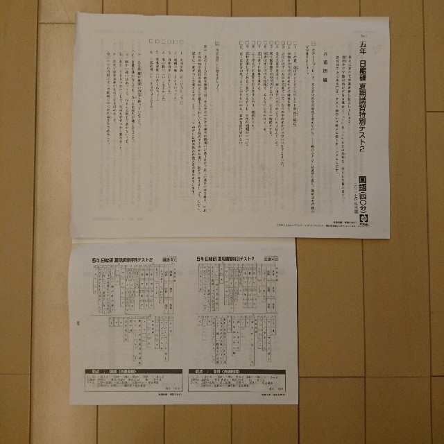 日能研 5年 春期講習 夏期講習 特別テスト 2017年度の通販 by 日能研 5年 春期講習 夏期講習 特別テスト 2017年度の通販 by