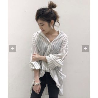 ドゥーズィエムクラス(DEUXIEME CLASSE)のAP STUDIO oversized stripe シャツ(シャツ/ブラウス(長袖/七分))