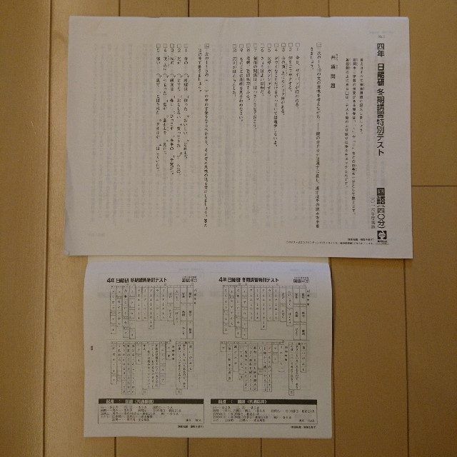 日能研 4年 春期講習 夏期講習 冬期講習 特別テスト 2016年度の 日能研 4年 春期講習 夏期講習 冬期講習 特別テスト 2016年度の
