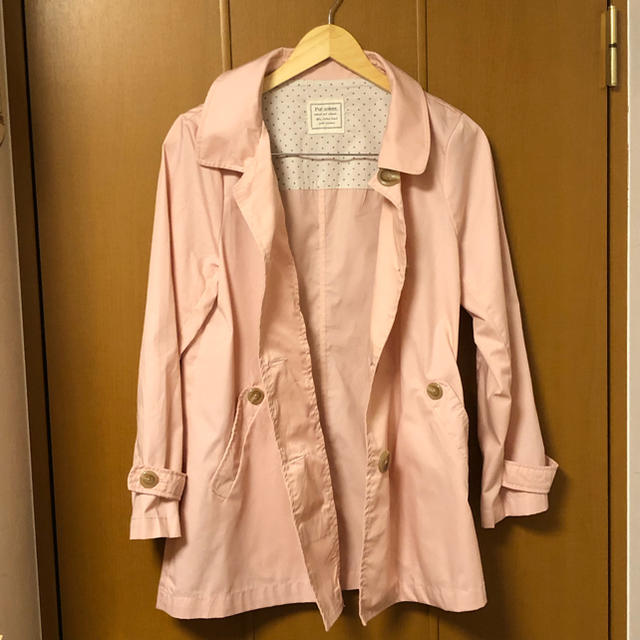 しまむら(シマムラ)のしまむら 春コート ピンク Lサイズ 写真のお色より実物はもう少しピンク色です♡ レディースのジャケット/アウター(ピーコート)の商品写真