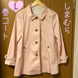 シマムラ(しまむら)のしまむら 春コート ピンク Lサイズ 写真のお色より実物はもう少しピンク色です♡(ピーコート)