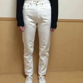 リーバイス(Levi's)の超レア美品80sホワイトデニム リーバイス626 ハイウエスト テーパードスリム(デニム/ジーンズ)