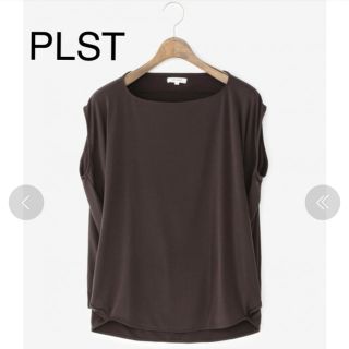 プラステ(PLST)の★PLST★ポリエステルストレッチサイドドレープカットソー(カットソー(半袖/袖なし))