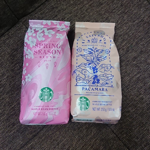 Starbucks Coffee(スターバックスコーヒー)のStarbuckscoffee☆コーヒー豆☆スプリングシーズンブレンド☆パマカラ 食品/飲料/酒の飲料(コーヒー)の商品写真