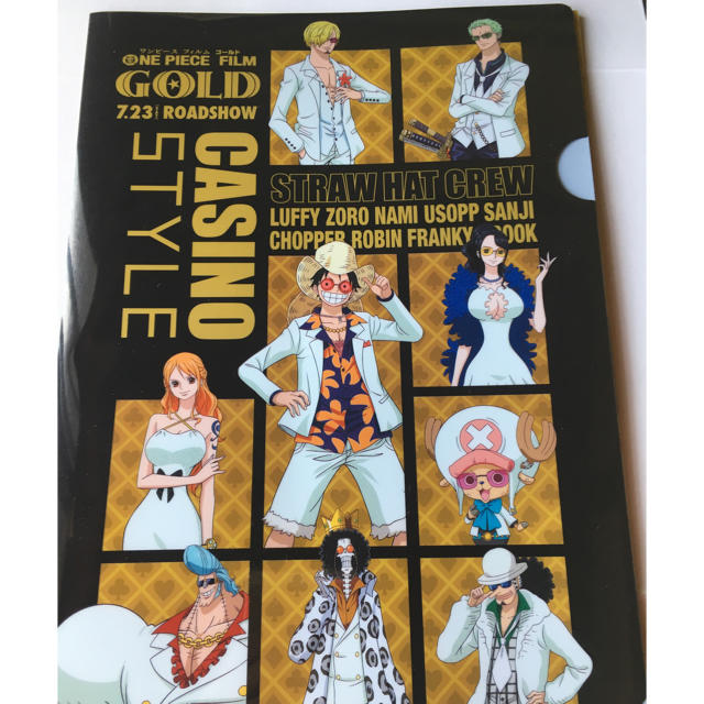 【ワンピース／ONE PIECE FILM GOLD】クリアファイル5枚セット エンタメ/ホビーのアニメグッズ(クリアファイル)の商品写真