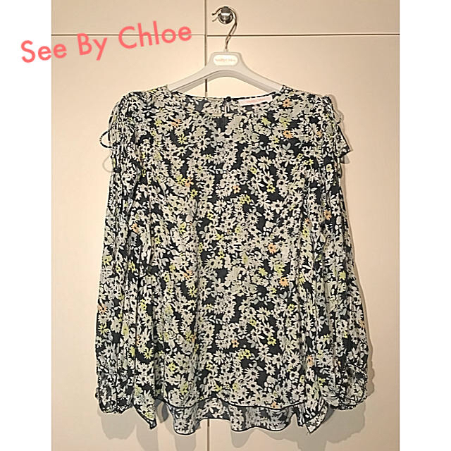 SEE BY CHLOE(シーバイクロエ)のシーバイクロエ See By Chloe フリル フラワー 花柄 ブラウス レディースのトップス(シャツ/ブラウス(長袖/七分))の商品写真