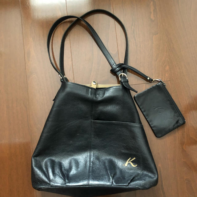 Kitamura(キタムラ)のキタムラ K2 2way黒牛皮トートバッグ レディースのバッグ(トートバッグ)の商品写真