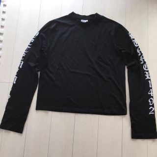 バレンシアガ(Balenciaga)のvetememes ヴェトミームスBlack Long Sleeve Shirt(Tシャツ/カットソー(七分/長袖))