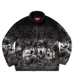 シュプリーム(Supreme)のsupreme 19SS Wolf Fleece Jacket 黒 L(ブルゾン)