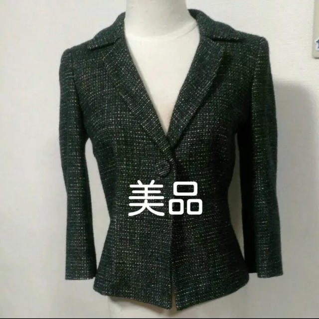 Max Mara(マックスマーラ)の♫美品♫MaxMara白タグのツイードジャケット レディースのジャケット/アウター(テーラードジャケット)の商品写真