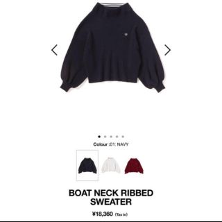 フレッドペリー(FRED PERRY)のBOAT NECK RIBBED SWEATER(ニット/セーター)