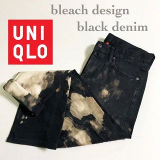 ユニクロ(UNIQLO)の▼ UNIQLO BLEACH black pants ▼(デニム/ジーンズ)