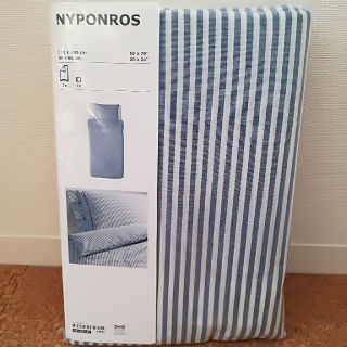 イケア(IKEA)のIKEA NYPONROS 掛け布団カバー シングル(シーツ/カバー)