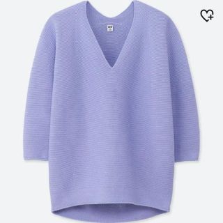 ユニクロ(UNIQLO)の【即日発送】3Dコクーンシルエット Vネックセーター  七分袖(ニット/セーター)