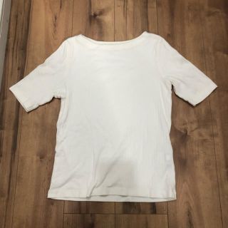 ユニクロ(UNIQLO)のUNIQLO リブボートネックT(Tシャツ(半袖/袖なし))