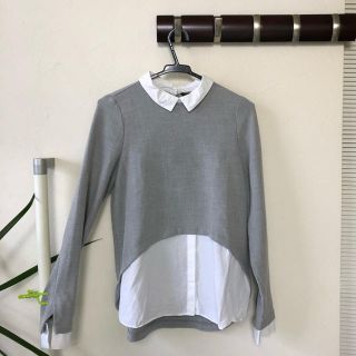 ザラ(ZARA)の切り替えカットソー(カットソー(長袖/七分))