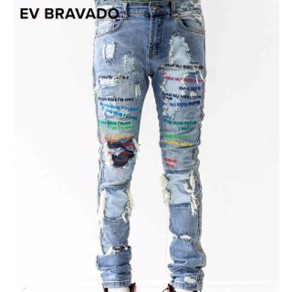 オフホワイト(OFF-WHITE)の EV BRAVADO レインボー デニム(デニム/ジーンズ)