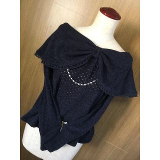 アクシーズファム(axes femme)のaxes femme ネックレス付き カットソー ニット(ニット/セーター)