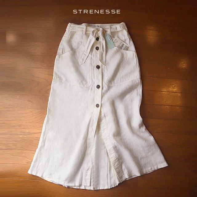 23区(ニジュウサンク)の未使用タグ付き STRENESSE 定価￥50,400 リネンマキシ丈スカート レディースのスカート(ロングスカート)の商品写真