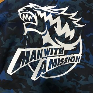 MAN WITH A MISSION　パーカー　エンボスネイビー　新　マンウィズ