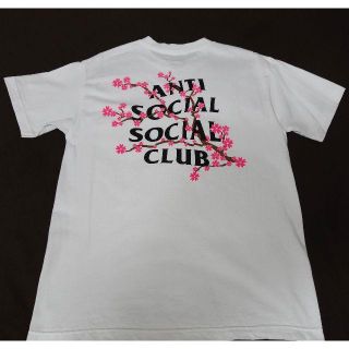 アンチ(ANTI)のAntiSocialSocialClub 2018asia Tシャツ M 白 桜(Tシャツ/カットソー(半袖/袖なし))