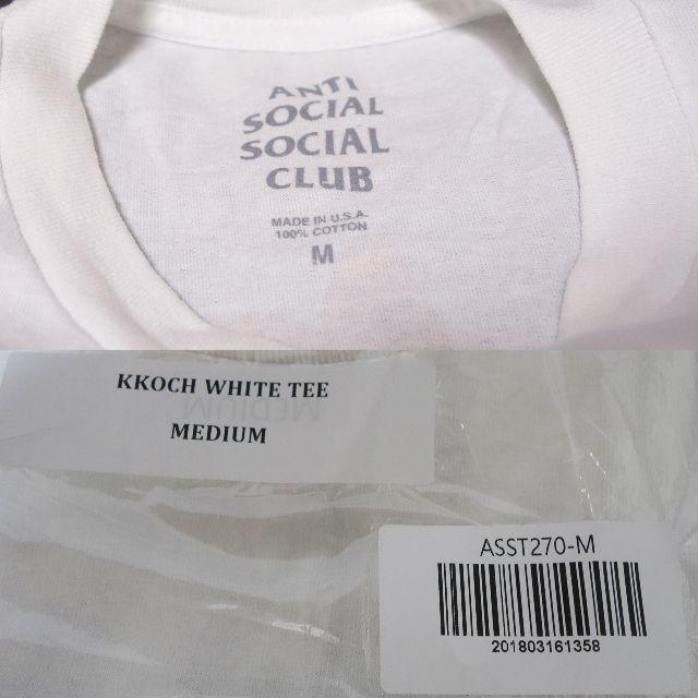 ANTI(アンチ)のAntiSocialSocialClub 2018 Tシャツ M 白 KKOCH メンズのトップス(Tシャツ/カットソー(半袖/袖なし))の商品写真