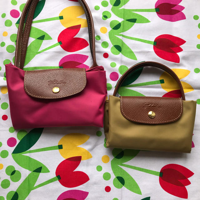 LONGCHAMP(ロンシャン)の【新品&中古】ロンシャン プリアージュ  ピンク ベージュ 2点売り レディースのバッグ(トートバッグ)の商品写真