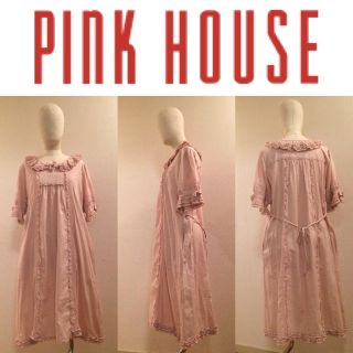 ピンクハウス(PINK HOUSE)の【PINKHOUSE】♡ロゴ刺繍ワンピース+.＊ カネコイサオ インゲボルグ(ロングワンピース/マキシワンピース)