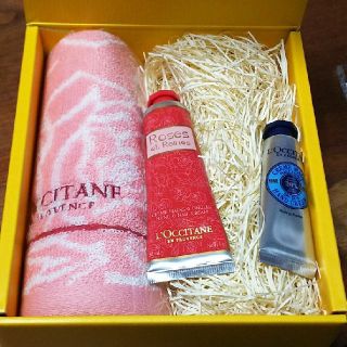 ロクシタン(L'OCCITANE)のロクシタン ハンドタオル ハンドクリーム ネイルクリーム　セット(ハンドクリーム)