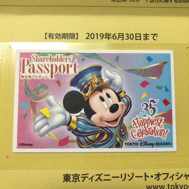 Disney(ディズニー)の【使用済】35周年ディズニーパスポート チケットの優待券/割引券(その他)の商品写真