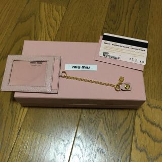 ミュウミュウ(miumiu)のmayさま専用☆ミュウミュウ パス カードケース(名刺入れ/定期入れ)