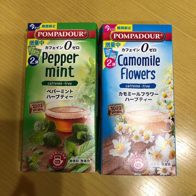 POMPADOUR(ポンパドール)のポンパドール♡ペパーミント&カモミールハーブティ 食品/飲料/酒の飲料(茶)の商品写真