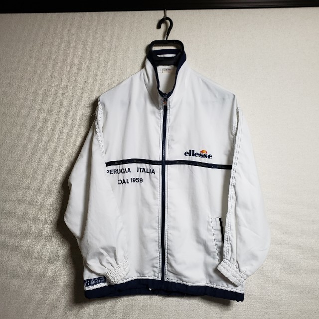 90s ellesse ナイロンジャケット white