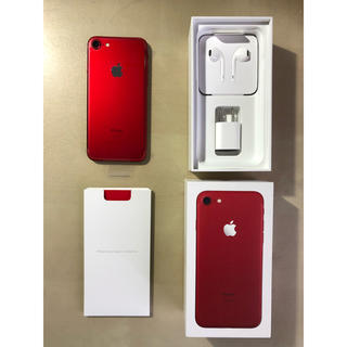 アイフォーン(iPhone)の新品 iphone7 128GB レッド RED SIMフリー SIMロック解除(スマートフォン本体)