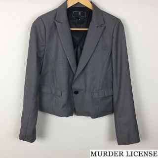 マーダーライセンス(Murder License)の美品 マーダーライセンス テーラードジャケット グレー サイズ46(テーラードジャケット)