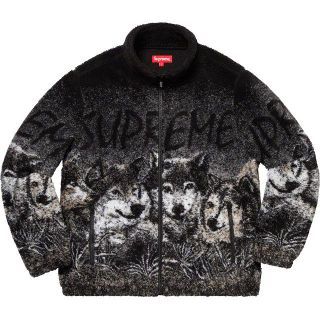 シュプリーム(Supreme)のSupreme Wolf Fleece Jacket 黒 M ウルフ(ブルゾン)